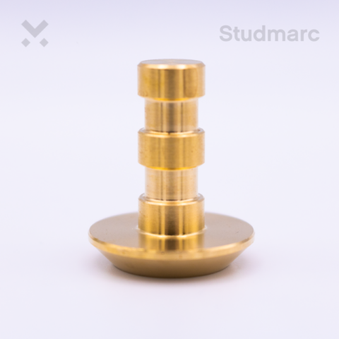 25mm Brass Chamfered Tactile Stud View