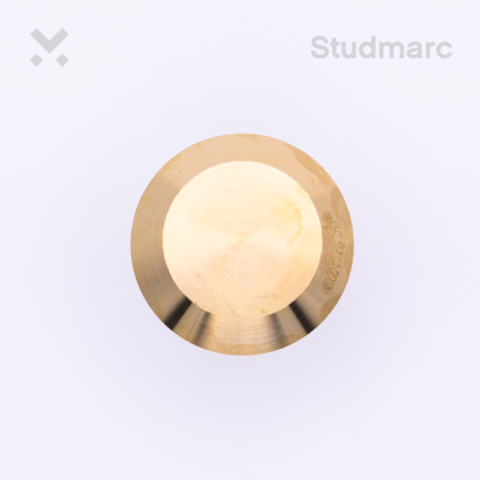 25mm Brass Chamfered Tactile Stud Top Down