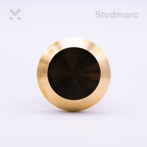 25mm Brass Chamfered Tactile Stud Front View