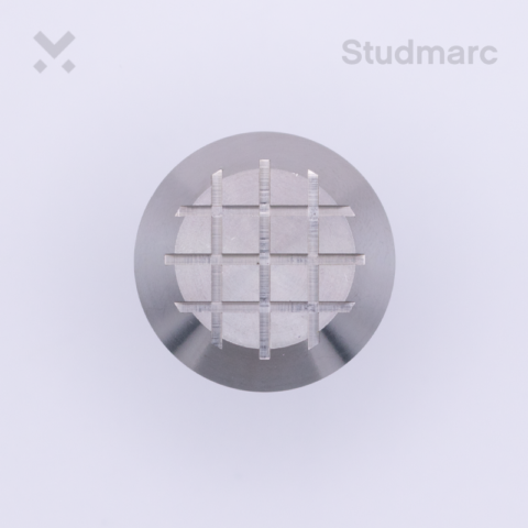 25mm Crosshatch Stud Front Stainless Steel Top