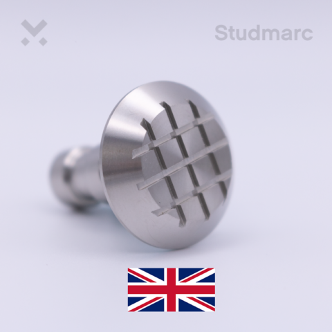 25mm Stainless Steel Crosshatch Stud