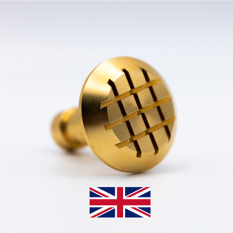 Brass Cross Hatch Stud