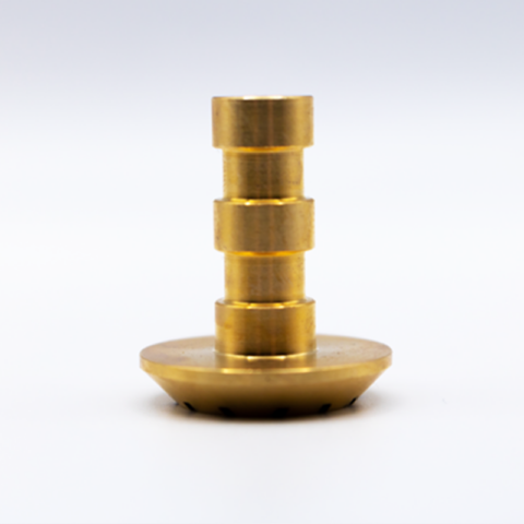 Brass Cross Hatch Stud Up