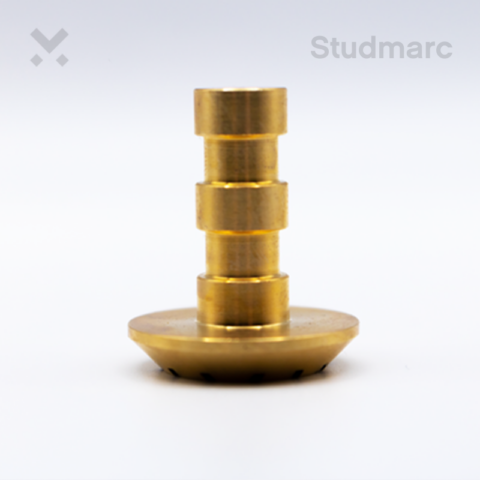 Brass Crosshatch Tactile Stud Pin