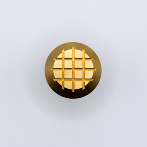 Brass Cross Hatch Stud Down