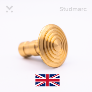 Brass Ribbed Dome Tactile Stud