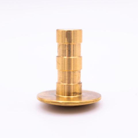 Brass Ribbed Dome Stud