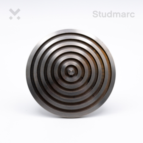 Low Dome Anti-Slip Demarcation Stud 40mm Stainless Steel Front
