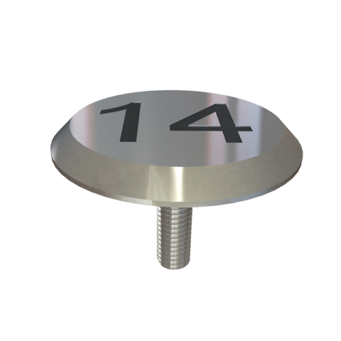 Engraved chamfered stud